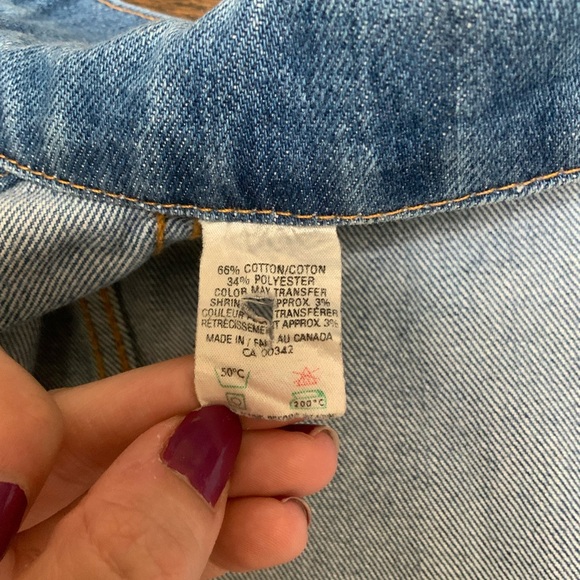 LEVI’S Classic Trucker Denim Jean Jacket Button Up Kids Youth Size 10 Unisex - Picture 14 of 15